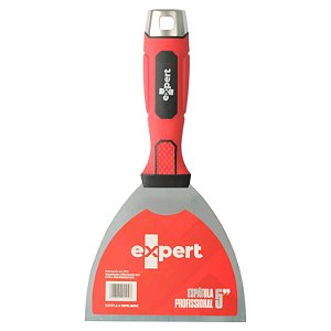 Espátula Inox Flexível 5" Cabo Emborrachado EXPERT Profissional - Massa e Reparos