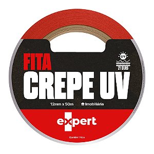 Fita Crepe UV Resistente Cor Vermelha 48mm x 50m EXPERT