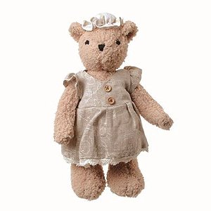Teddy Urso F Bege 28 cm - UNITÁRIO