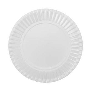 Prato Descartável Cartonado Pequeno 15cm Branco - 10 Un