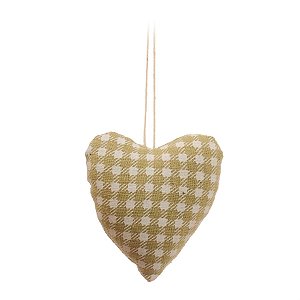 Coração Xadrez Verde e Branca