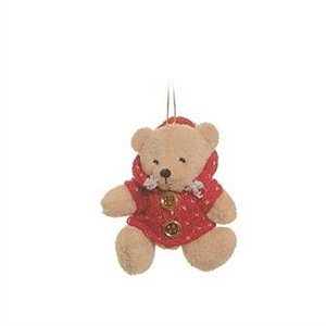 Urso Moletom Vermelho 5 cm (Patchwork Vermelho) - 6 Un