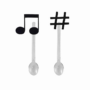 Mini Colherzinha Notas Musicais - 06 Un
