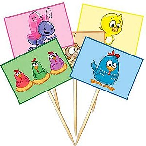 Lolipop para Cupcake Especial Galinha Pintadinha - 10 Un