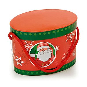 Kit Mesa - Caixa Oval Papai Noel com 02 Canecas