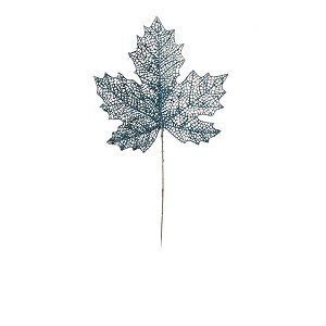 Galho com Folhas Azul Claro (Galhos Médios) - 12 Un