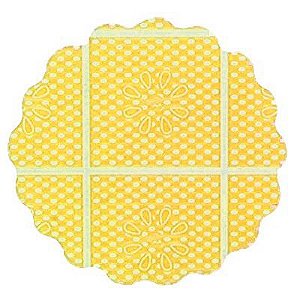 Fundo Rendado Tapetinho de Forminhas 7cm Ouro - 100 Un