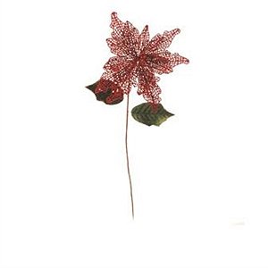 Pick Flor Vermelho (Flores Cabo Longo) - 12 Un