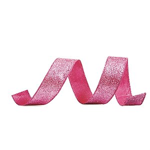 Fita Glitter Rosa 6,3 cm x 9,14 mts (Fitas Natalinas) - 3 Un