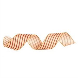Fita Listras Marfim 6,3 cm x 9,14 mts (Fitas Natalinas) - 3 Un