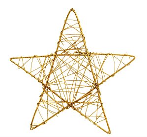 Estrela Rattan Ouro 35cm - 6 Un