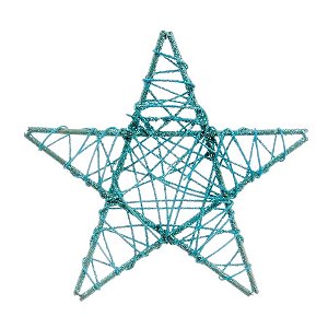 Estrela Rattan Azul 20 cm (Rattan) - 24 Un