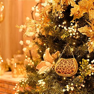 Enfeite Bolsa Onça Ouro (Enfeites) - 3 Un