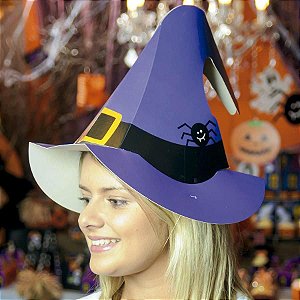 Halloween - Chapéu de Bruxa Cartonado
