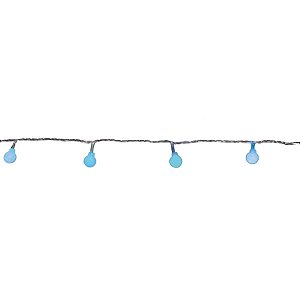 Iluminação de Natal - Pisca Pisca com 20 Leds Bola com - Fio Incolor Azul Claro 220V