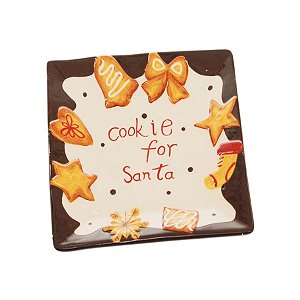 Prato Quadrado Cookie Marfim e Marfim (Tradition)