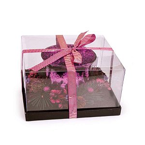 Porta Vela Tulipa Roxo (Porta Velas em Vidro )