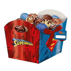 Festa Super Homem - Cachepô PEQUENO Superman - 08 unidades