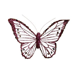 Clip Borboleta Petit Rosa Claro (Borboletas) - 6 Peças