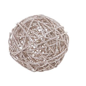 Bola de Natal Rattan Nude 10cm