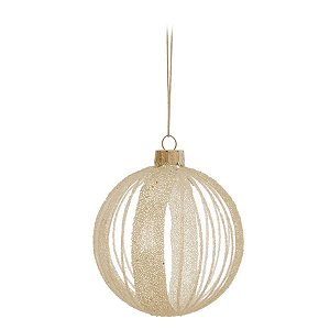 Bola de Vidro com Glitter Incolor 8 cm