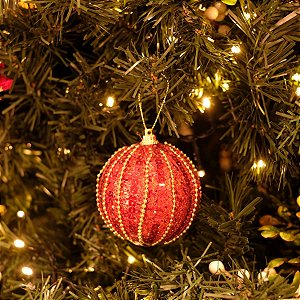 Bola Vermelho 8 cm (Bolas) - 6 Peças