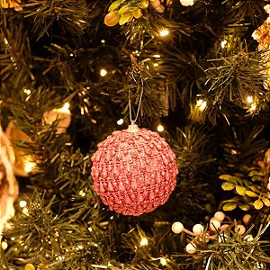 Bola com Pinos Rosa 8 cm (Bolas) - 6 Peças