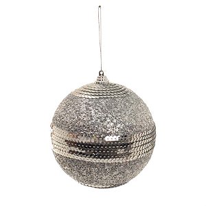Bola com Lantejoula Prata 30 cm (Bolas)