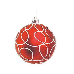 Bola com Rabiscos Cobre 6 cm (Bolas) - 6 Peças