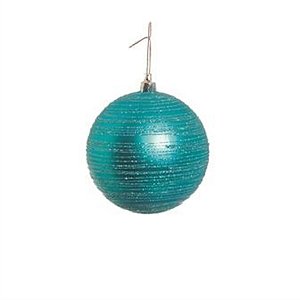 Bola com Glitter Azul Claro 10 cm (Bolas) - 4 Peças