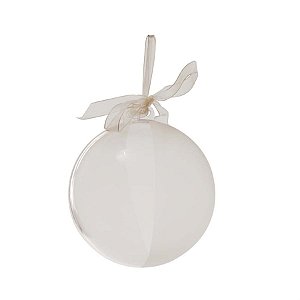 Enfeite Bola com Fita Incolor 3 cm - 3 Un