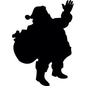 Adesivos de Natal Sombra do Papai Noel - 33x46cm