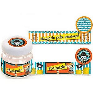 Piratas Adesivo Retangular - 20 Un