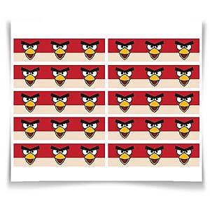 Adesivo Especial Retangular Angry Birds - 20 Un