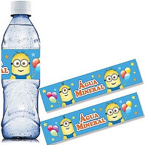 Adesivo Especial Água Mineral Minions - 06 Un
