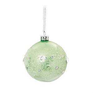 Bola de Vidro com Pedras Azul Claro 8 cm (Bolas de Vidro) - 4 Peças