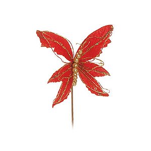 Flores Cabo Médio / Borboleta Vermelho (Flores Cabo Curto)