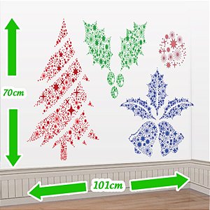 Cenário Adesivo Festa de Natal - Chique