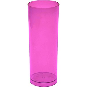 Copo Acrílico Long Drink Color 300ml - Rosa Chiclete