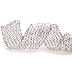 Fitas Natal / Fita Organza Br / Pr - Pct com 3 Un