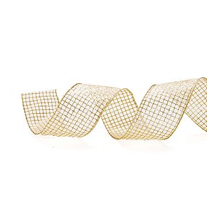 Fita Quadriculados Ouro 3,8 cm x 9,14 mts