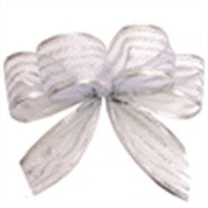 Laços Artesanais / Prata com Glitter - 18 caixas com 03 Un