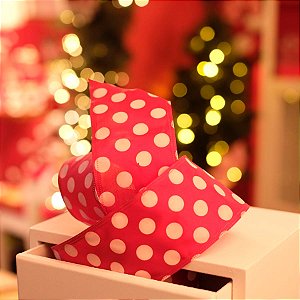 Fita Poa Vermelho / Branco 63mm x 9,14m - 1 Un