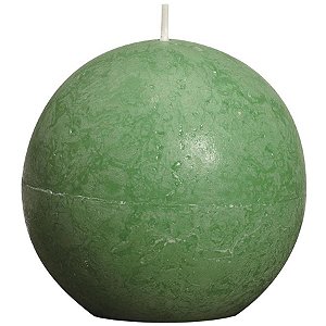 Vela Bola Rústico Verde Bandeira 8 cm (Velas Bolsius) - 6 Un