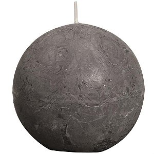 Vela Bola Rústico Cinza 8 cm (Velas Bolsius) - 6 Un