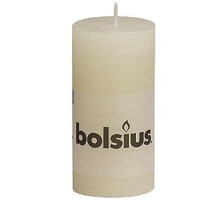 Natal - Vela Pilar Rústico Marfim 10X5 cm (Velas Bolsius) - 4 Un