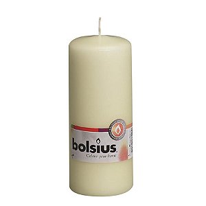 Vela Pilar Básico Marfim 15X6cm (Velas Bolsius) - 5 Un