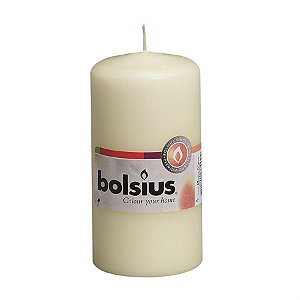 Vela Pilar Básico Marfim 12X6cm (Velas Bolsius) - 5 Un