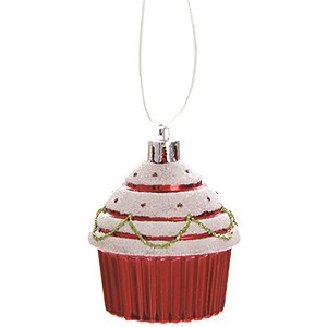 Doce Natalino Vermelho e Branca 5 cm (Bakery) - 6 Peças