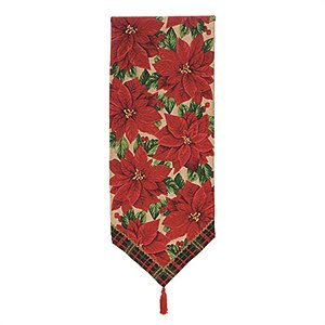 Leaving - Caminho de Mesa Vermelho e Verde Poinsettia - 4 un - 33X180